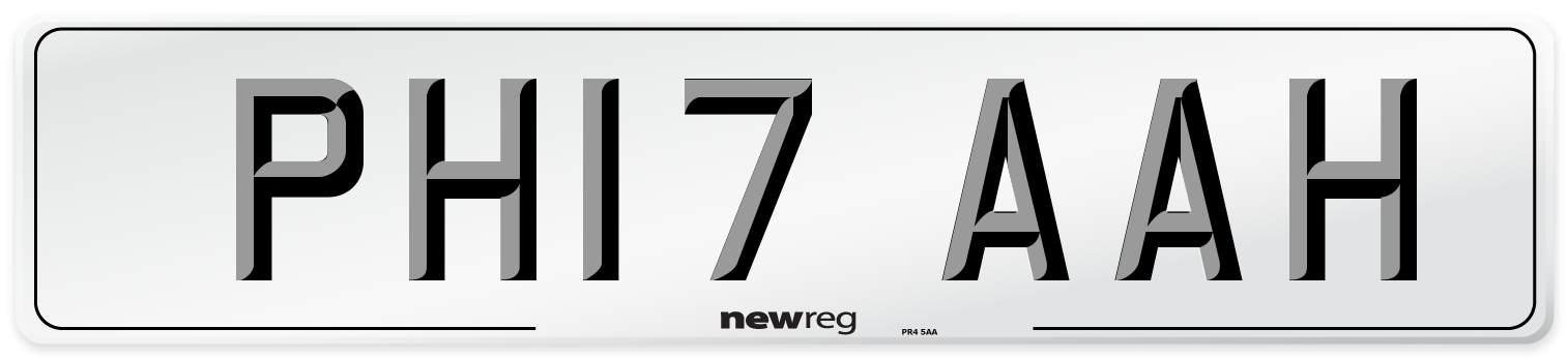 PH17 AAH Number Plate from New Reg